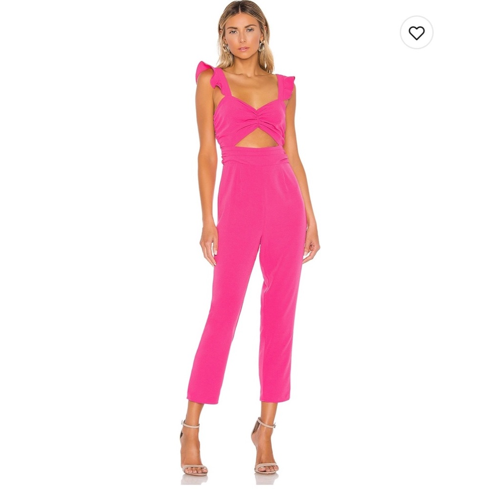 Hot pink Lovers and Friends Knox Jumpsuit from Revolve. Size small.